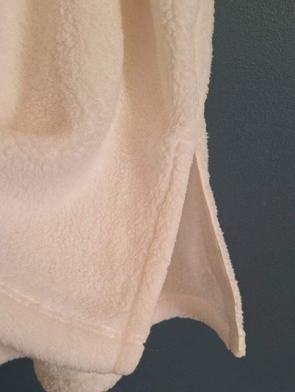 Cozy Oversized Cream Sherpa Hoodie With Pockets